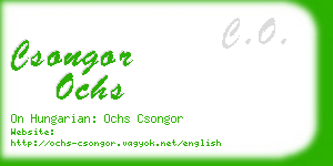 csongor ochs business card